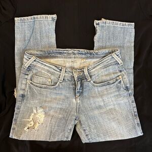 Bebe Distressed Boyfriend Jeans Size 26